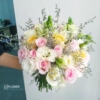 hoa cầm tay cô dâu hoa hồng