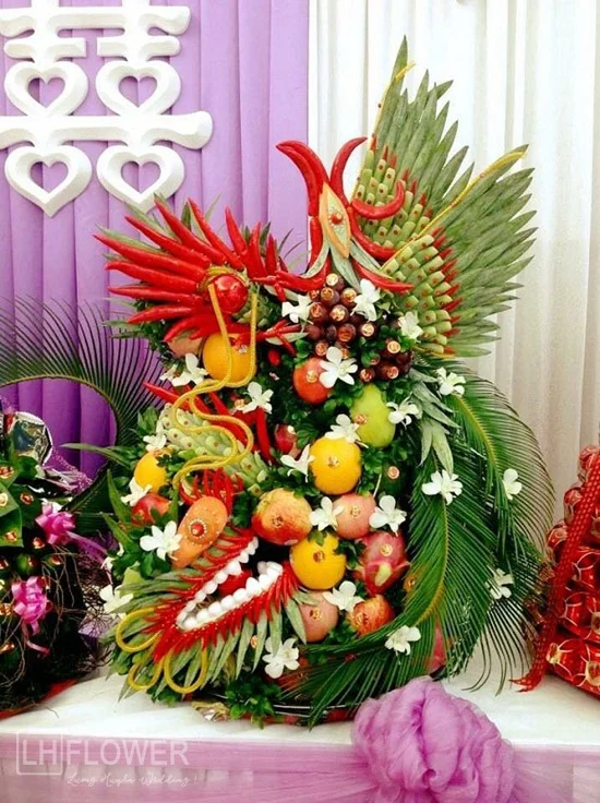 cách kết tráp ăn hỏi rồng phượng