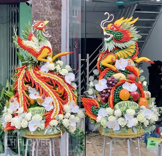 cách kết tráp ăn hỏi rồng phượng