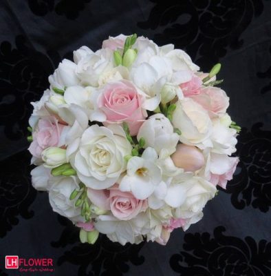 hoa cưới hồng song hỷ