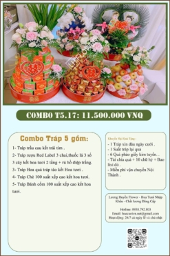 Combo 5 tráp ăn hỏi kết trái tim 17