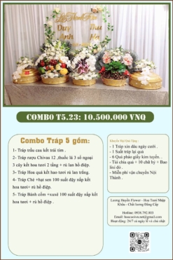 Combo 5 tráp ăn hỏi kết trái tim 23