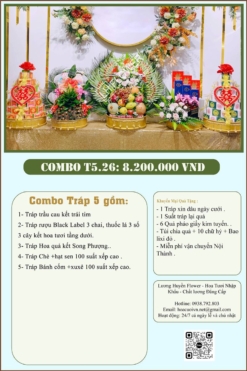 Combo 5 tráp ăn hỏi Song Phượng 26