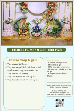 Combo 5 tráp ăn hỏi Rồng Phượng 27