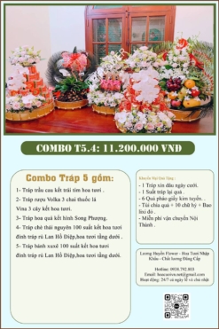 Combo 5 tráp ăn hỏi Song Phượng 4