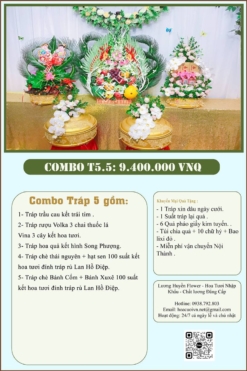 Combo 5 tráp ăn hỏi Song Phượng 5