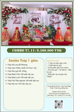 Combo 7 tráp ăn hỏi Rồng Phượng cao cấp 11