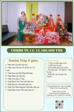 Combo 9 tráp ăn hỏi Rồng Phượng cao cấp 14
