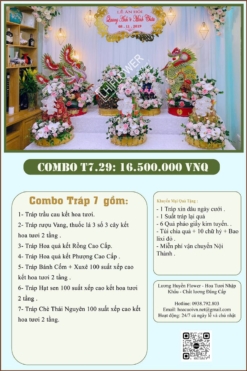 Combo 7 tráp ăn hỏi Rồng Phượng cao cấp 29